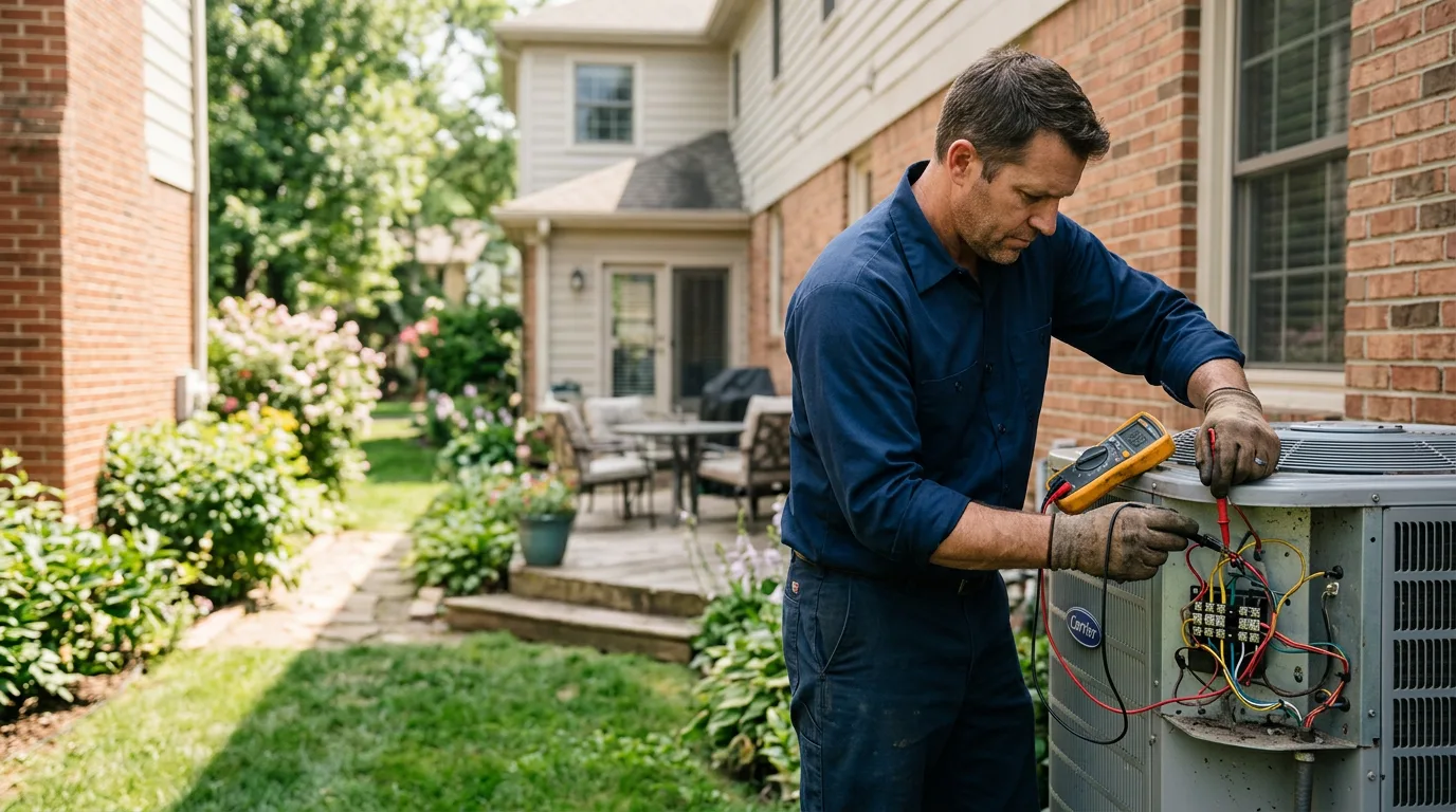 HVAC technician working near Vicco, KY